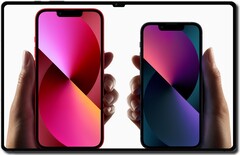 Il notch del Samsung Galaxy Tab S8 Ultra è almeno più sottile di quello dell'iPhone 13. (Fonte immagine: Apple/@OnLeaks - modificato)