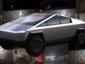 Il Tesla Cybertruck è stato avvistato in autostrada con i pannelli laterali pieni di fori di proiettile. (Fonte immagine: Tesla/@teslaownersSV - modificato)