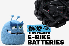 Watts è la mascotte dall&#039;aspetto affamato dell&#039;iniziativa Hungry For Batteries. (Fonte: Hungry For Batteries - modifica)