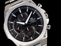 I nuovi orologi Casio Edifice EFS-S650 saranno dotati di lunette con inserti in ceramica, una novità assoluta per la linea di prodotti Edifice. Nella foto - il Casio Edifice EFS-S570D-1A. (Fonte: Casio)