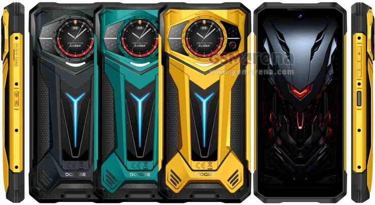 Si prevede che Doogee S200 Ultra sia disponibile in una scelta di tre colori. (Fonte: GSMArena)