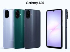 Tre opzioni di colore previste per Galaxy A07. (Fonte immagine: Sudhanshu Ambhore via X)