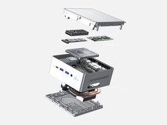 Una vista esplosa del Minisforum NAB9. (Fonte: Minisforum)