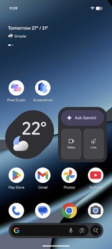Google Pixel UI basata su Android 16: Homescreen