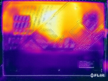 Temperature superficiali della prova di stress (in basso)