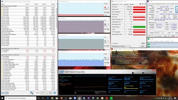 Informazioni di sistema durante uno stress test FurMark e Prime95