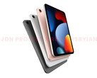 Un rendering dell'iPad Mini 6. (Fonte: FrontPageTech)