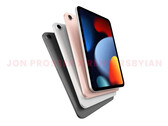 Un rendering dell'iPad Mini 6. (Fonte: FrontPageTech)