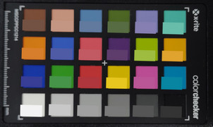 Test Colore: il colore di riferimento e' visualizzato nella parte inferiore di ogni riquadro.