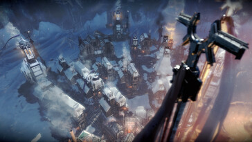 Un'immagine che mostra gli edifici in Frostpunk.
