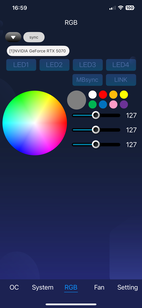 Impostazioni RGB