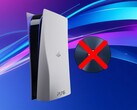 La console PS6 raffigurata accanto a un disco di gioco