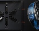 Uno Xiaomi Mi Band X potrebbe sembrare una combinazione di uno dei Mi Band con il Nubia Alpha. (Fonte immagine: Xiaomi/Nubia - modificato)