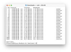 Il collegamento TB3 verso un MBP16 ha raggiunto i 15,4 Gbit/s