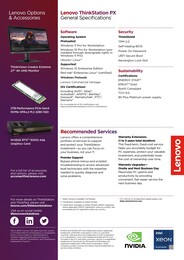 Lenovo ThinkStation PX - Specifiche tecniche (Fonte: Lenovo)