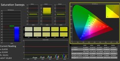 CalMAN: saturazione del colore (calibrato)