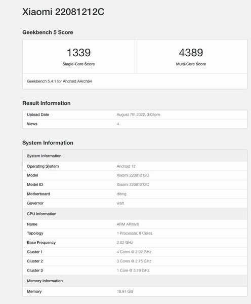 (Fonte: Geekbench via @stufflistings)