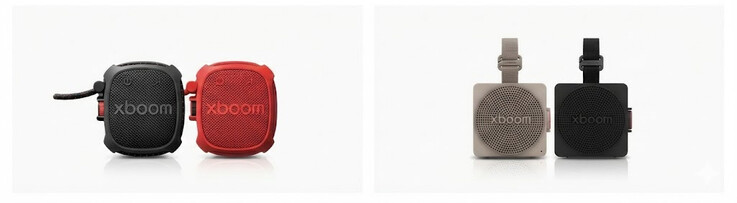 Nella foto: LG Xboom Mini (a destra) e Xboom Rock (a sinistra). Fonte dell'immagine: LG