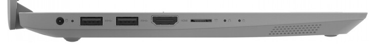 Lato sinistro: alimentazione, 2x USB 3.2 Gen 1 (tipo A), HDMI, lettore di schede di memoria (MicroSD)