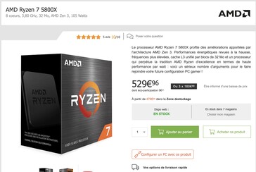 AMD Ryzen 5 5800X è caro in Francia