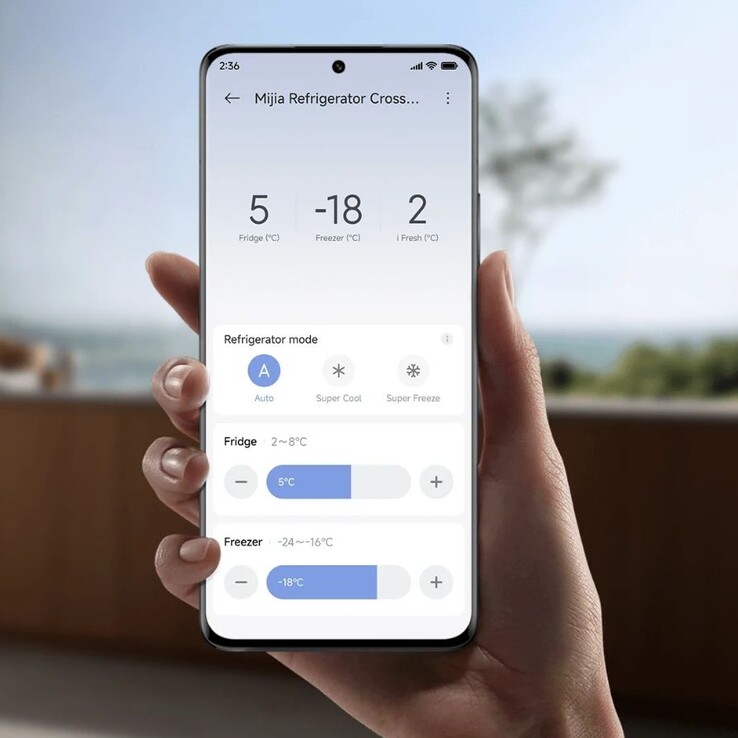 Il nuovo Mijia Refrigerator Cross Door 502L di Xiaomi può essere controllato tramite l'app del marchio (nella foto). (Fonte: Xiaomi)