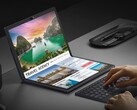 Lo ZenBook 17 Fold è dotato di una pellicola di plastica di copertura del display (immagine: ASUS)