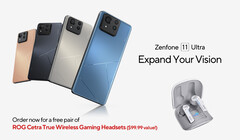 Lo Zenfone 11 Ultra viene venduto al dettaglio a 100 dollari/€ in meno rispetto al ROG Phone 8. (Fonte: ASUS)