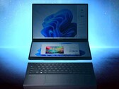 Quando è illuminato, il portatile a doppio display presentato da Asus sembra un'alternativa al Lenovo Yoga Book 9i. (Immagine: Asus, a cura)
