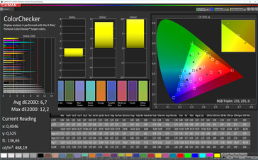 CalMAN: Precisione del colore - spazio colore target sRGB