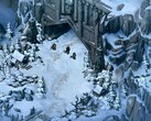 Un'immagine che raffigura un paesaggio innevato tratto da Thronebreaker: The Witcher Tales.