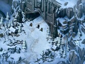 Un'immagine che raffigura un paesaggio innevato tratto da Thronebreaker: The Witcher Tales.