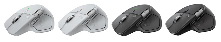 MX Master 4 in Pale Grey, White Silver, Graphite e Space Black. (Fonte: Logitech)
