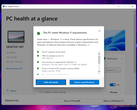 La nuova app PC Health Check è più dettagliata della versione originale. (Fonte: NotebookCheck) 