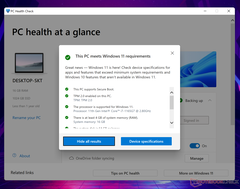 La nuova app PC Health Check è più dettagliata della versione originale. (Fonte: NotebookCheck) 