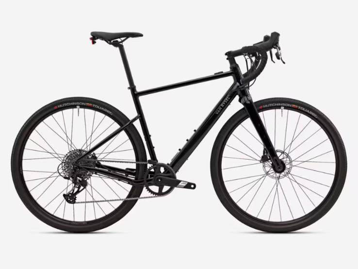 La e-bike Van Rysel E-GRVL AF HD in nero. (Fonte: Decathlon)