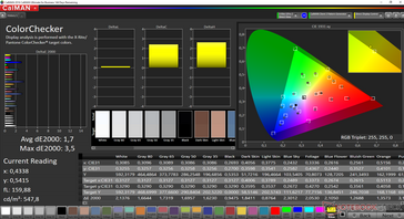 CalMAN ColorChecker pre-calibration (target color space P3)