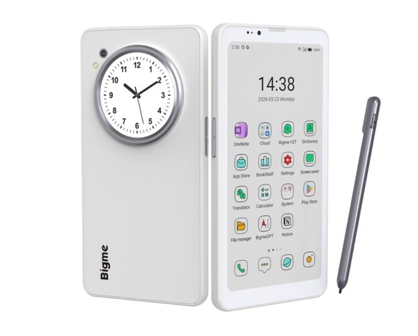 Il Bigme HiBreak dual ha due display e il supporto per lo stilo.