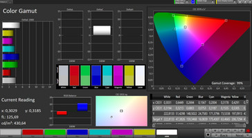 CalMAN: Spazio colore – spazio colore target sRGB