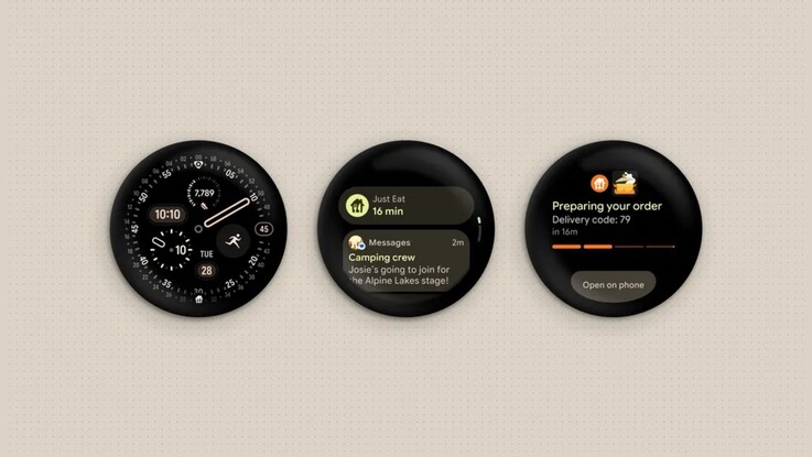 Wear OS 7 è in grado di visualizzare gli aggiornamenti in tempo reale, come quelli a cui siete abituati con le notifiche di