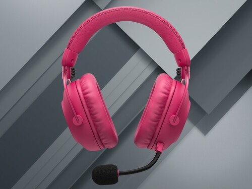 Cuffie da gioco Logitech G Pro X 3 Lightspeed in magenta, come illustrato