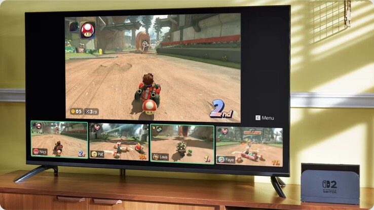 Utilizzo della memoria di Nintendo Switch 2 GameChat (Fonte: Nintendo of America)