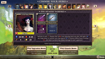 Nella foto: Una schermata di gioco di Poker Quest: Spade e Picche.