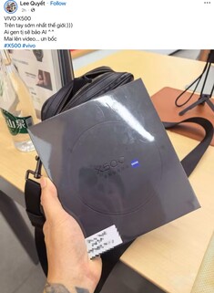 Il post su Facebook che mostra la confezione del prossimo Vivo X500