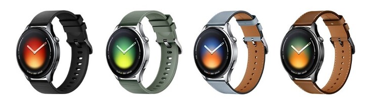Le quattro varianti di colore dello Xiaomi Watch 5.