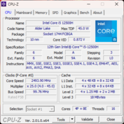 Pagina iniziale di CPU-Z
