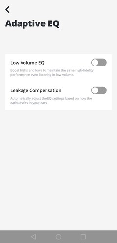 L'applicazione consente anche di regolare le impostazioni dell'equalizzatore (fonte: Notebookcheck)
