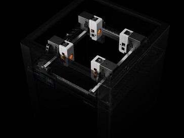 Configurazione a quattro teste utensili sul LightMake L4.