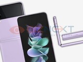 Un nuovo rendering di Galaxy Z Flip3. (Fonte: GizNext)