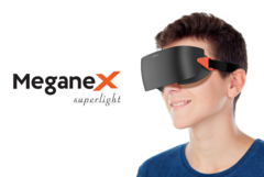 Shiftall annuncia l&#039;auricolare VR superleggero MeganeX con doppio display OLED 2560x2560 120 Hz. (Fonte: Shiftall)