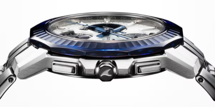 L'orologio Casio Oceanus Manta OCWS6000PB7A è relativamente sottile. (Fonte: Casio)